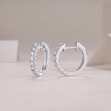 Round Cut Moissanite Hoop Earrings