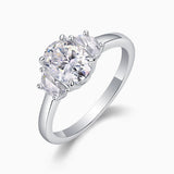 Three Stone Oval Cut Engagement Ring - Ceerom