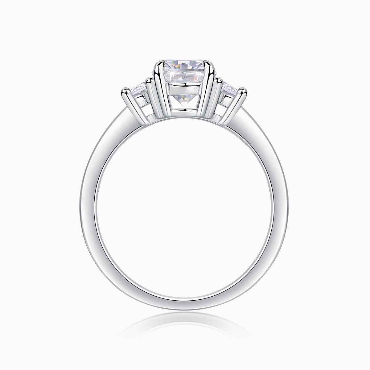 Three Stone Oval Cut Engagement Ring - Ceerom