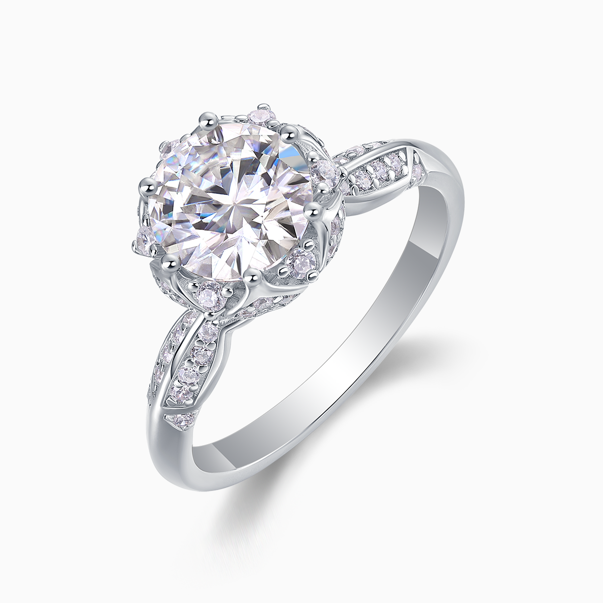Round Moissanite Engagement Ring - Ceerom