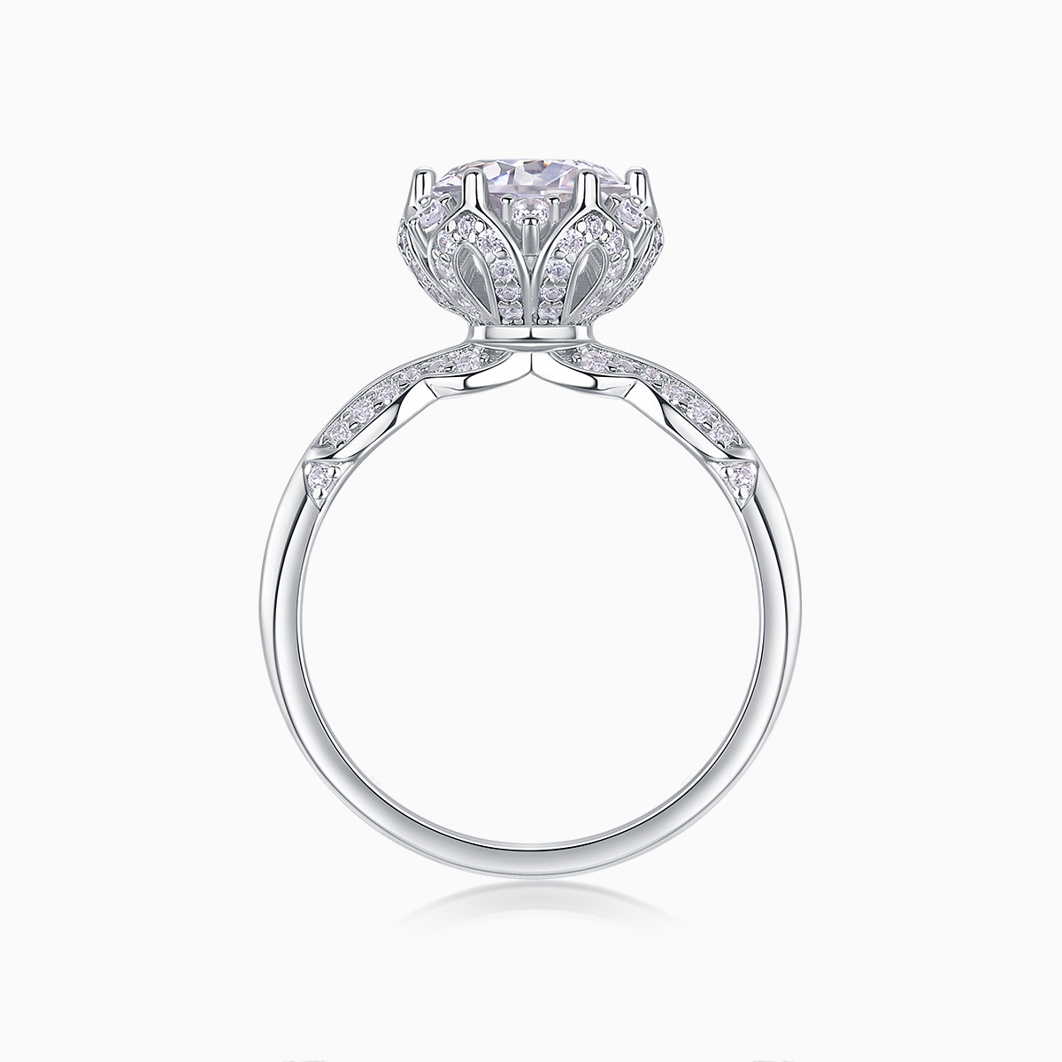 Round Moissanite Engagement Ring - Ceerom