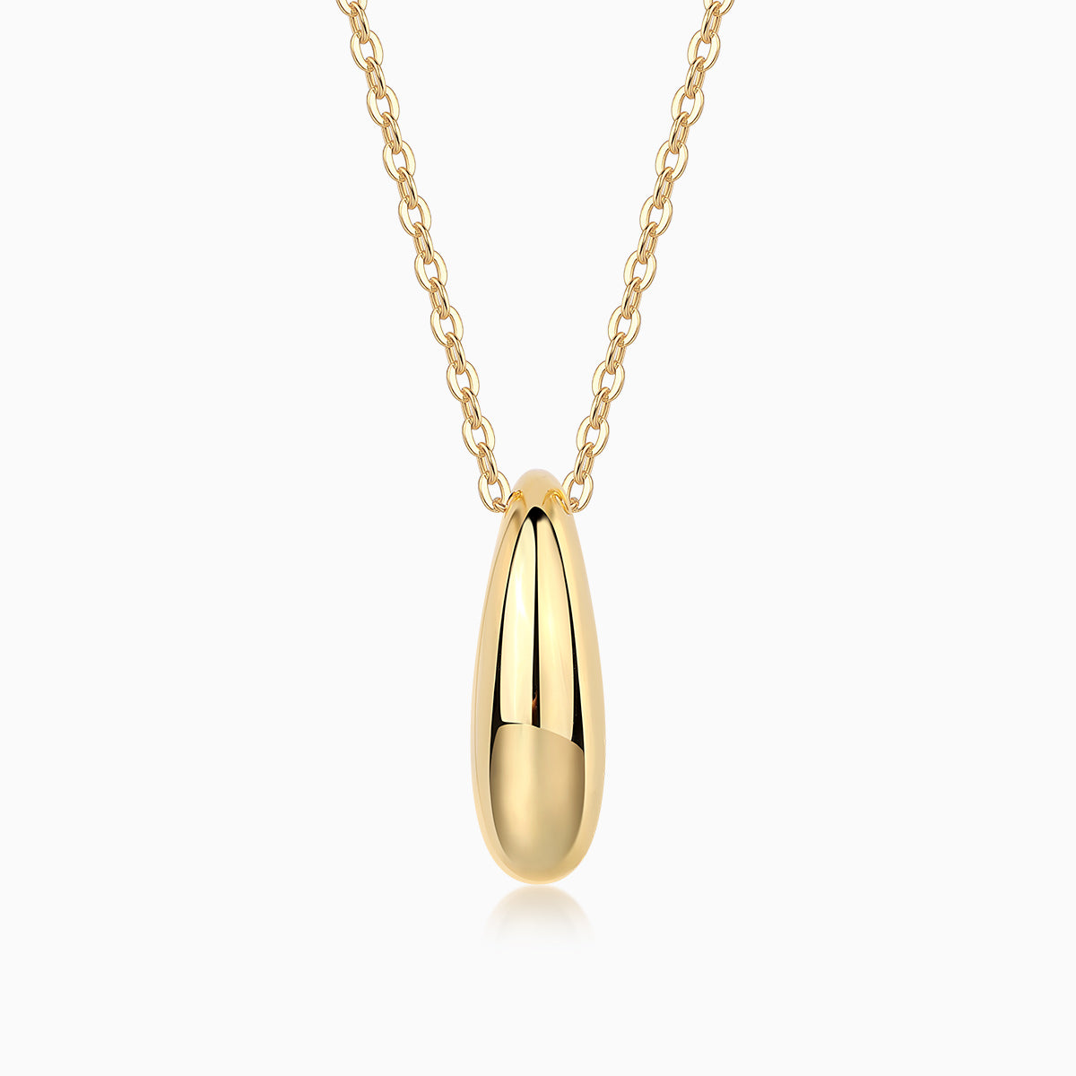 Moissanite Pendant Necklace - Yellow Gold Plated - Ceerom