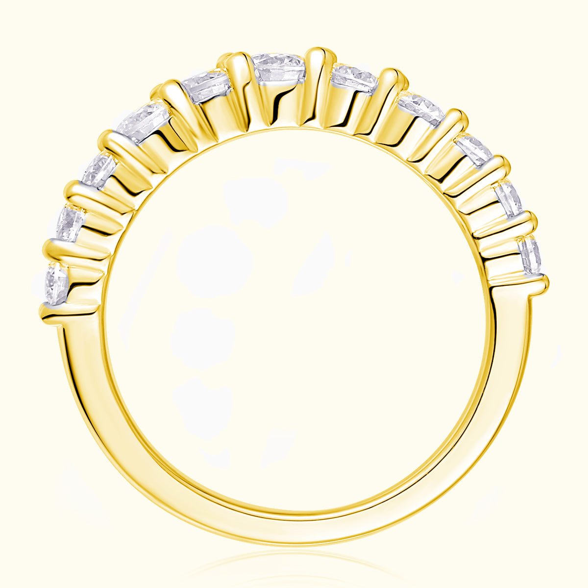 Moissanite Curved Pave Engagement Band Ring - Ceerom