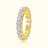 Minimalist Pave Weeding Band Ring - Yellow Gold - Ceerom