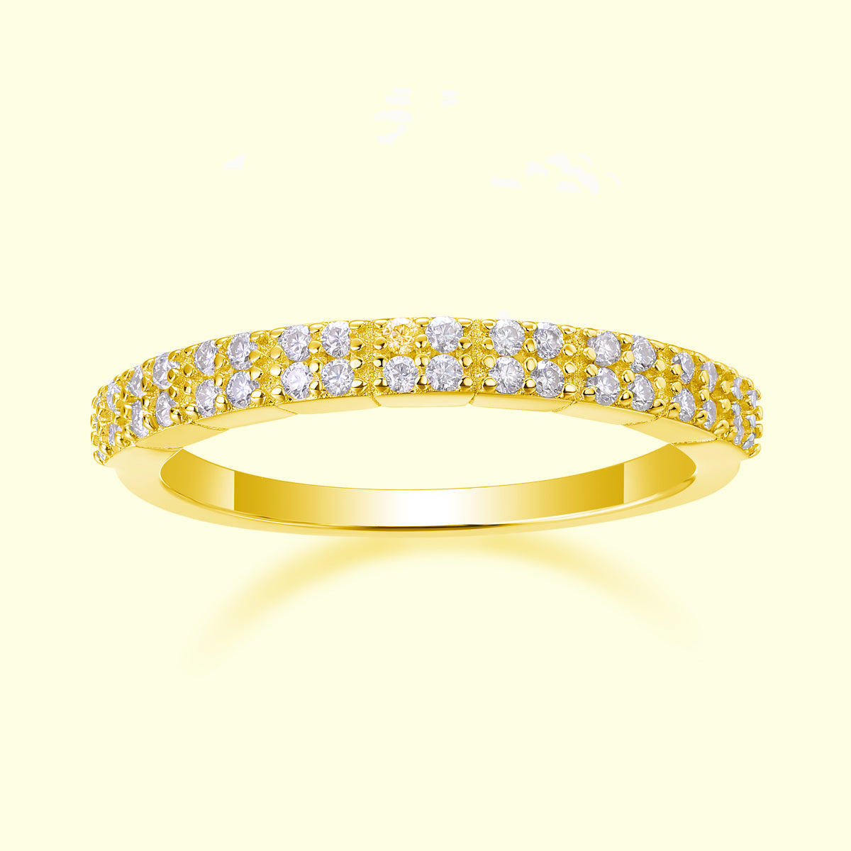 Half A Row of  Moissanite Band Ring - Ceerom