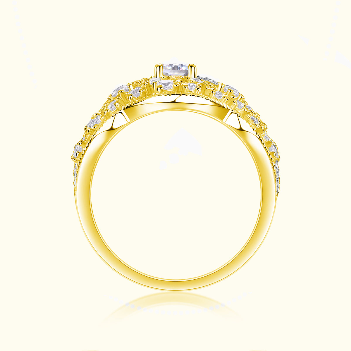 Oval Cut Crown Engagement Ring - Ceerom