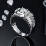 Men's Round Moissanite Engagement Ring