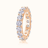 Minimalist Pave Weeding Band Ring - Rose Gold - Ceerom