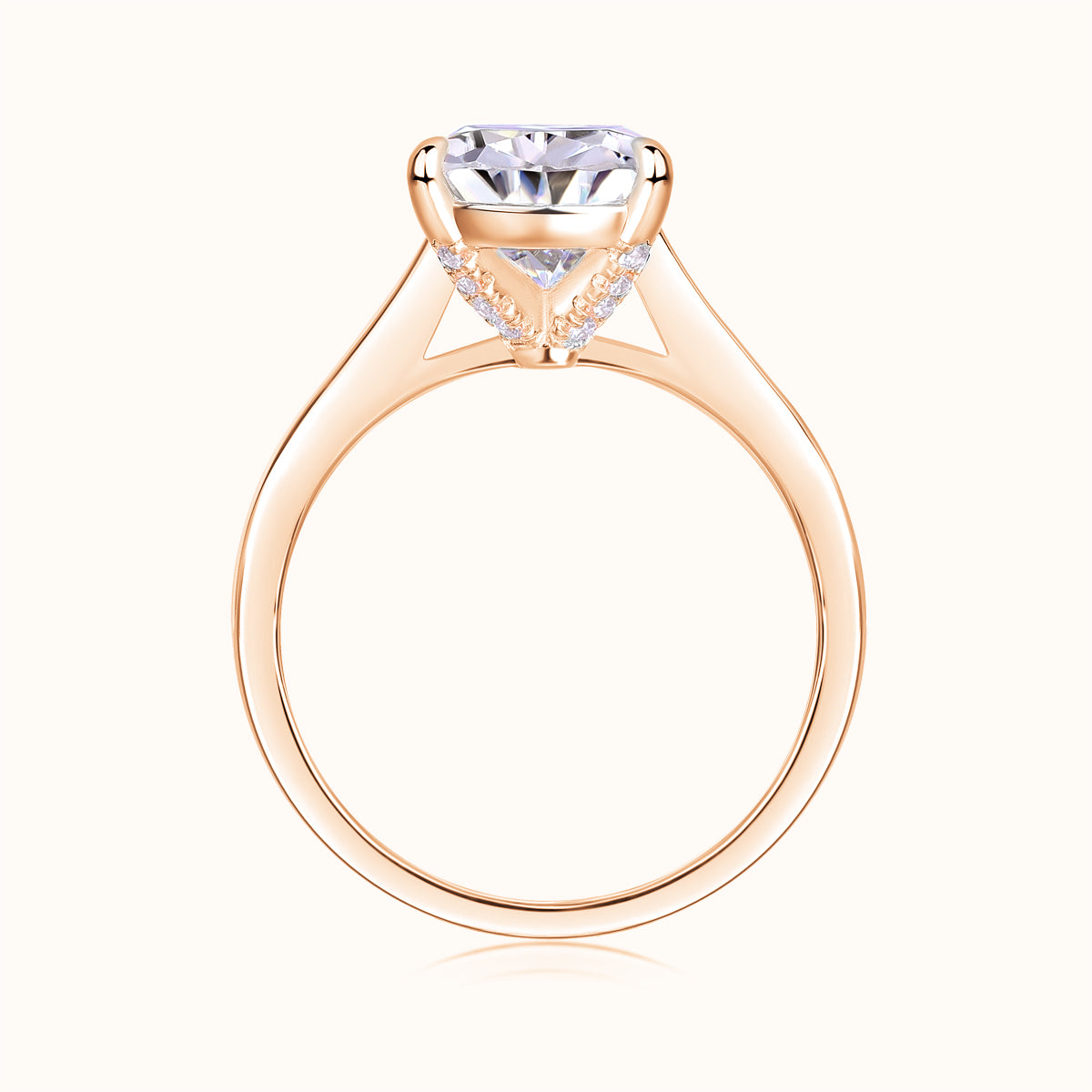 4.0ct Pear Shaped Moissanite Solitaire Ring - Ceerom