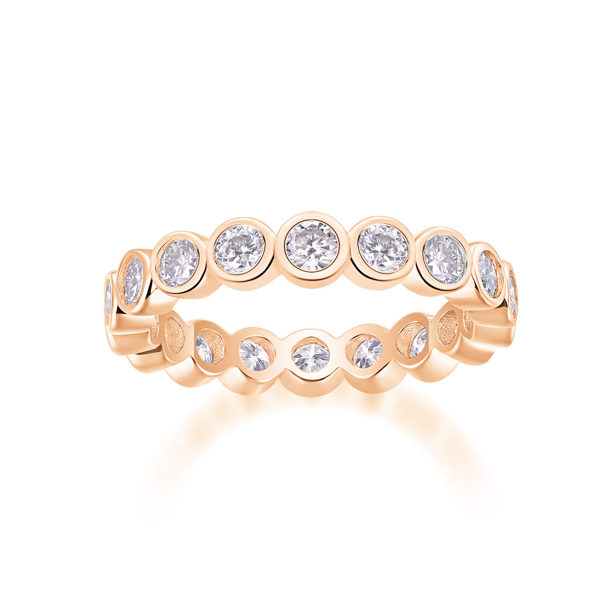 Moissanite Stackable Eternity Band Ring - Ceerom